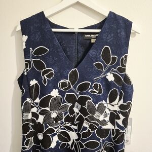 Karl Lagerfeld Dark Blue Polyester Dress NWT Size 8
